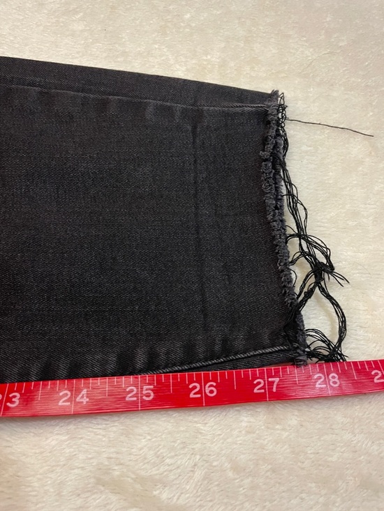 Ava & Viv Black Mid-Rise Skinny Cropped Raw-Hem Ankle Jeans - Picture 8 of 12